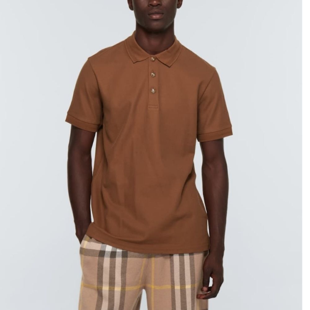 EDWARD SHORT SLEEVE 3-BUTTON PLACKET WITH COLLAR MEN'S POLO SHIRT